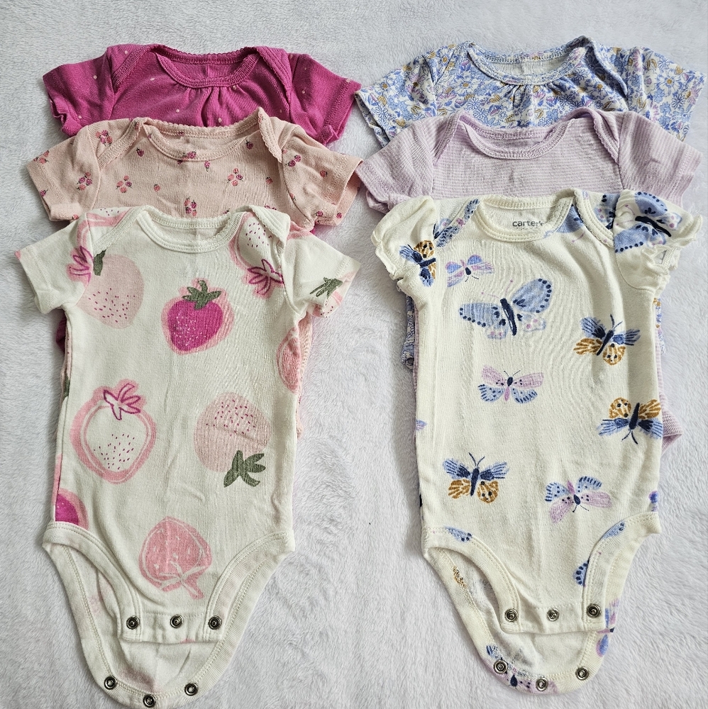 Carter's 3 Months baby girl onesies.